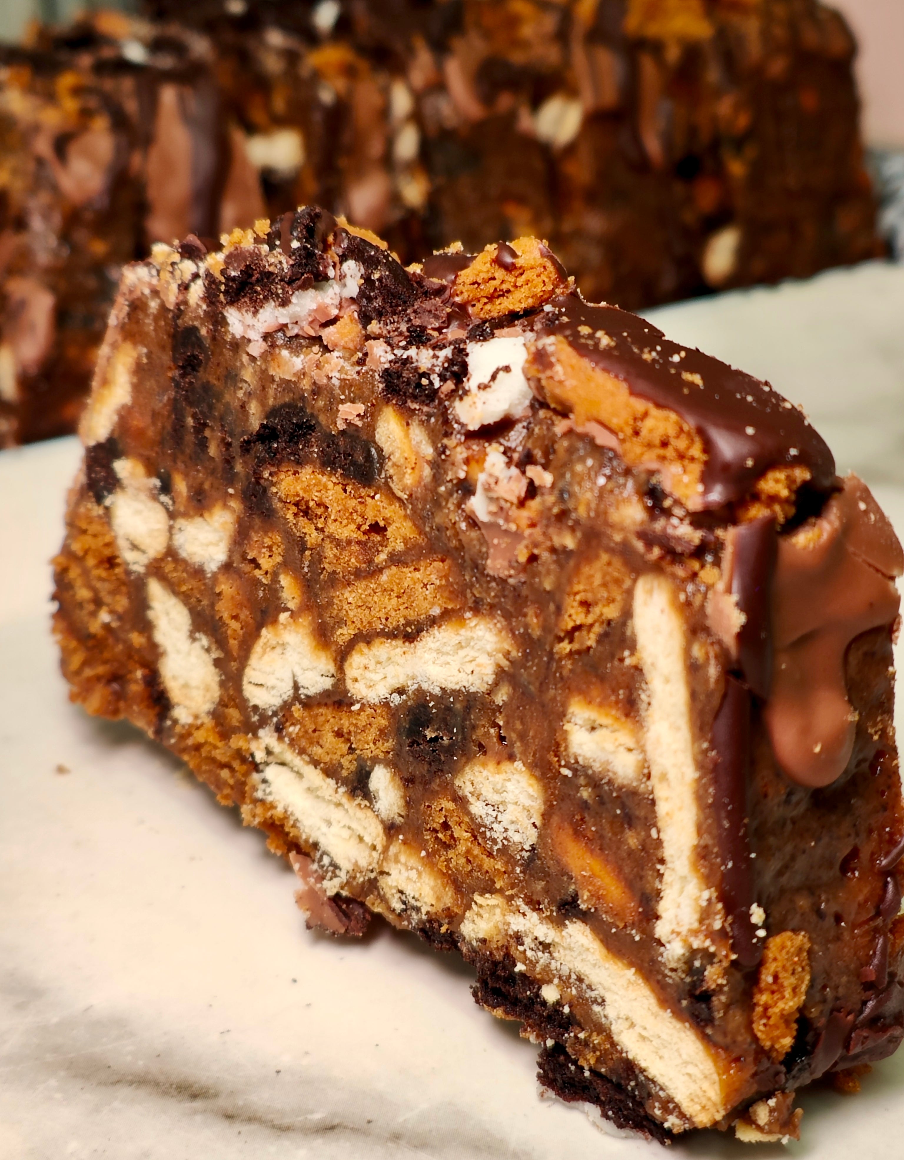 1 slice of Coffee-Caramel rocky road